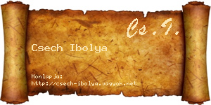 Csech Ibolya névjegykártya