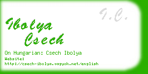 ibolya csech business card